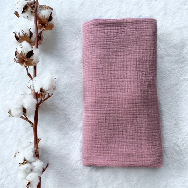 Kinder Muselintuch groß 125 x 125cm rosa