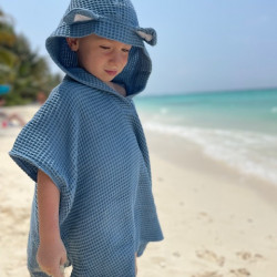 Kinder Sommerjacke mit Kapuze und blauen Ohren