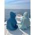 Kinder Sommerjacke mit Kapuze und blauen Ohren