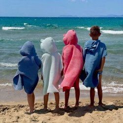 Kinder Sommerjacke mit Kapuze und hellrosa Ohren