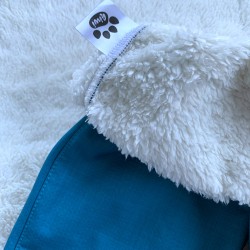 Kinder Winter Softshell gefütterte Hose mit Lammfell petrol