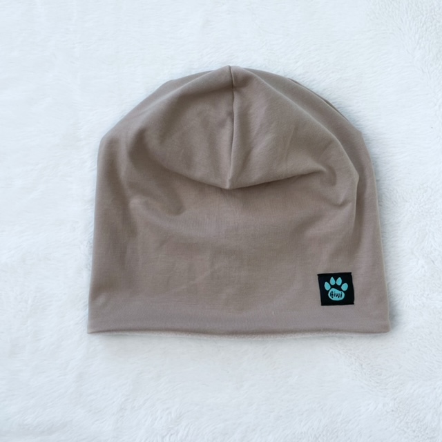 Kindermütze gefüttert kremfarben
