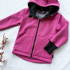 Kinder Softshelljacke rosa - Fischgrätenmuster