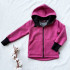 Kinder Softshelljacke rosa - Fischgrätenmuster