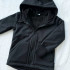 Kinder Winter Softshelljacke mit Lammfell schwarz