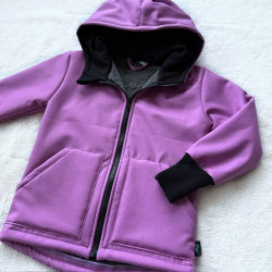 Kinder Winter Softshelljacke mit Lammfell altrosa