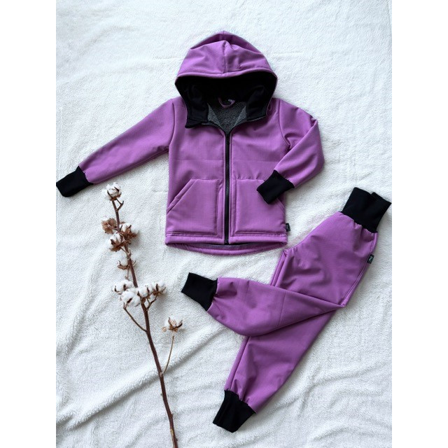 Kinder Winter Softshelljacke mit Lammfell altrosa