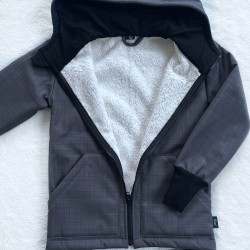 Kinder Winter Softshelljacke mit Fleece grau