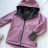 Kinder Winter Softshelljacke mit Lammfell altrosa