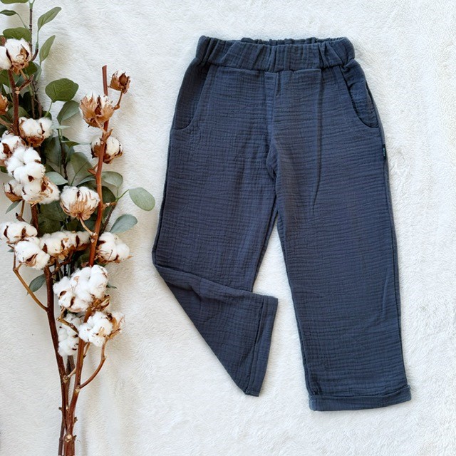 Kinder Sommer Muselint Hosen Indigo