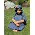 Sommerponcho für Kinder mit Kapuze und Ohren, indigo