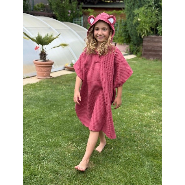Kinder Sommerjacke mit Kapuze und Ohren in Rosa