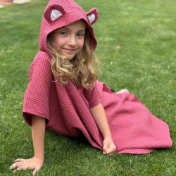 Kinder Sommerjacke mit Kapuze und Ohren in Rosa