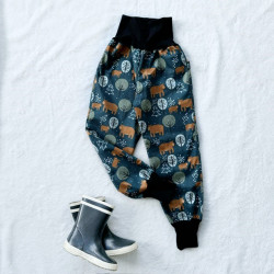 Kinder Winter gefütterte Softshell-Hosen mit Lammfell MEDVEDE