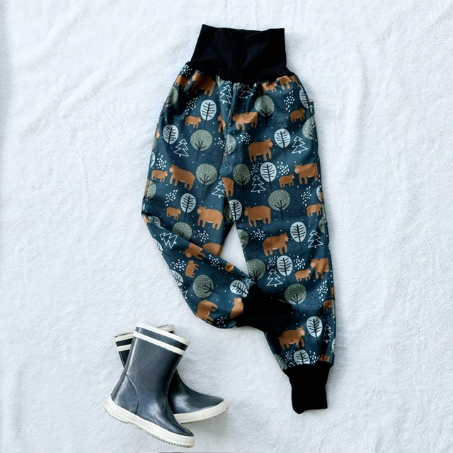 Kinder Winter gefütterte Softshell-Hosen mit Lammfell MEDVEDE