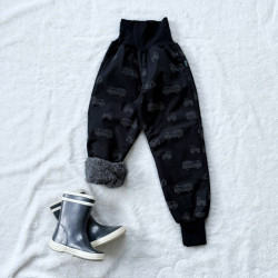 Kinder Winter isolierte Softshellhose mit Lammfell REFLECTIVE CONSTRUCTION MACHINERY