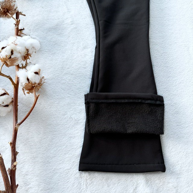 Mädchen Softshell gefütterte Hose schwarz