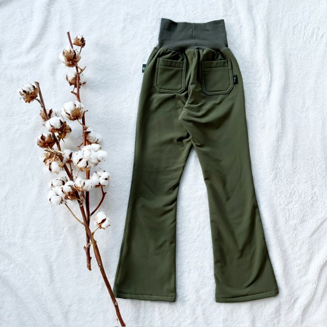 Mädchen Softshell gefütterte Hose khaki