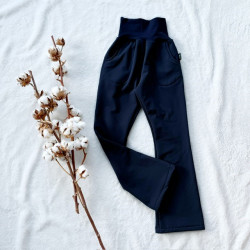 Mädchen Softshell gefütterte Hose dunkelblau