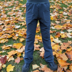 Mädchen Softshell gefütterte Hosen dunkelgrau