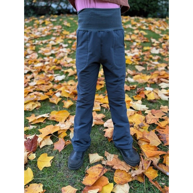 Mädchen Softshell gefütterte Hosen dunkelgrau