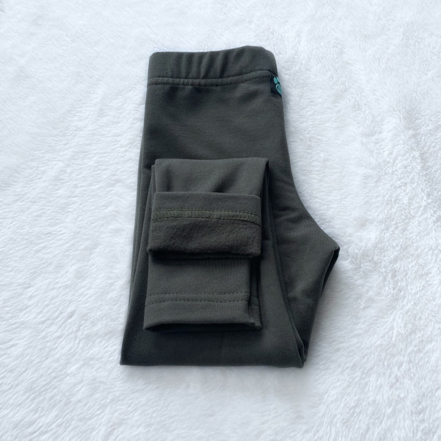 Kinder Winter gefütterte Leggings khaki