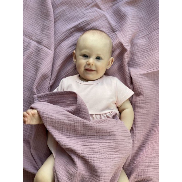 Kinder Muselintuch groß 125 x 125cm rosa