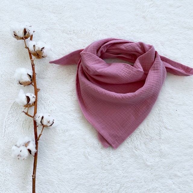 Kinder kleine Musselin Tuch 65 x 65cm rosa