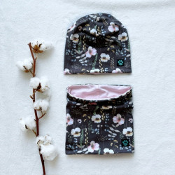 Kinderhalsband (Tunnel) BLUMEN AUF WEISS