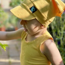 Kindermütze mit Schild aus Baumwolle