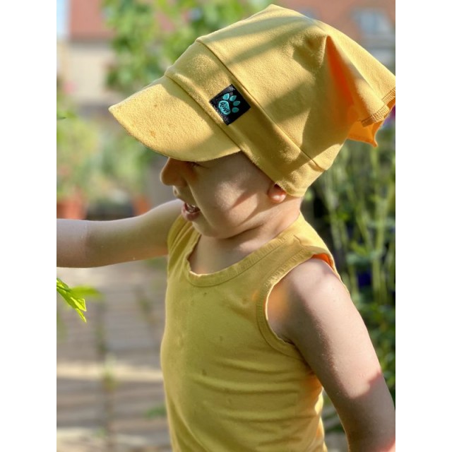 Kindermütze mit Schild aus Baumwolle