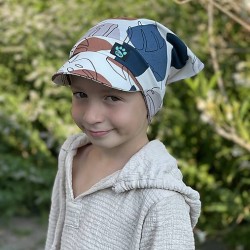 Kinder Sommer Baumwollmütze mit Schirm MONSTERA