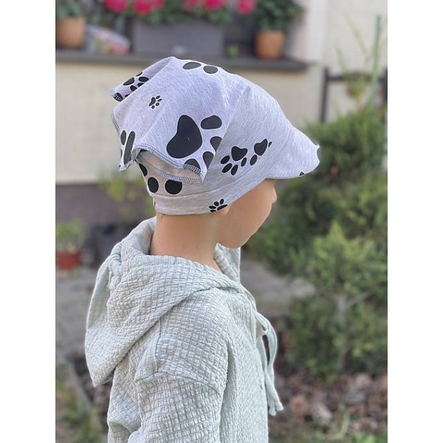 Kinder Sommerhut mit Schild PACKY grau