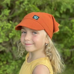 Kinder Sommerhut mit Schirm TERAKOTA braun