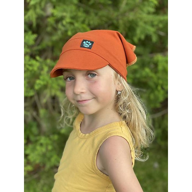 Kinder Sommerhut mit Schirm TERAKOTA braun