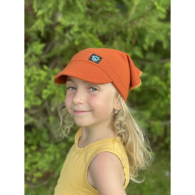 Kinder Sommerhut mit Schirm TERAKOTA braun