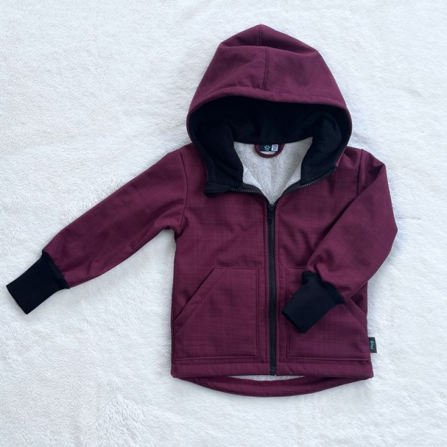Kinder Winter Softshelljacke mit Fleecefutter bordeaux