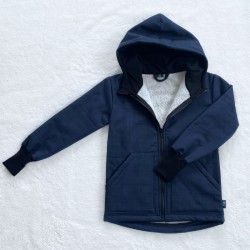 Kinder Winter Softshelljacke mit Fleece blau