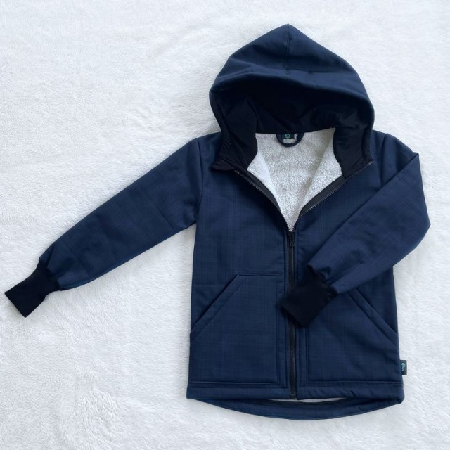Kinder Winter Softshelljacke mit Fleece blau
