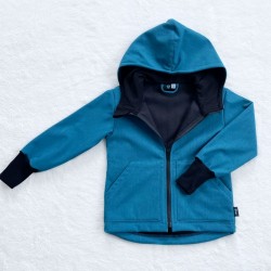 Kinder Softshelljacke meliert petrol