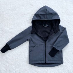 Kinder Softshelljacke meliert grau