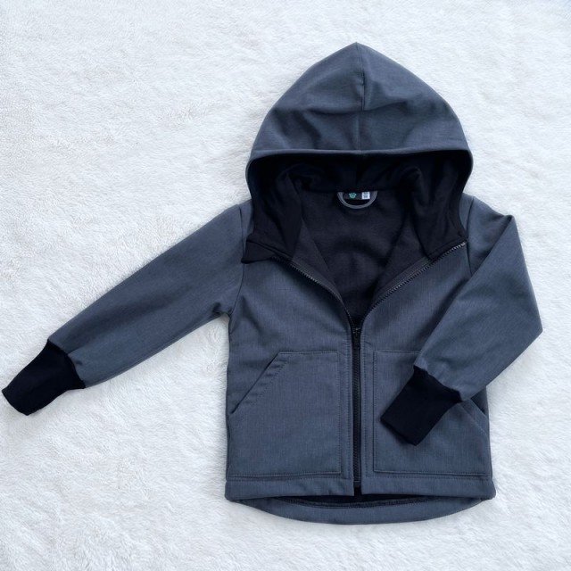 Kinder Softshelljacke meliert grau