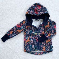 Kinder Winter Softshelljacke TIERE mit Lammfell