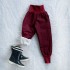 Kinder Winter gefütterte Softshell-Hosen mit Fleece in Bordeaux