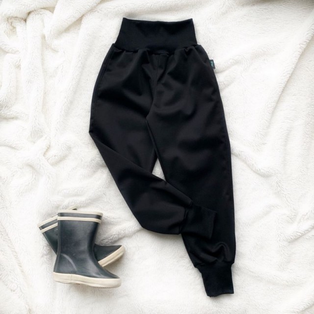 Kinder Softshell gefütterte Hose schwarz
