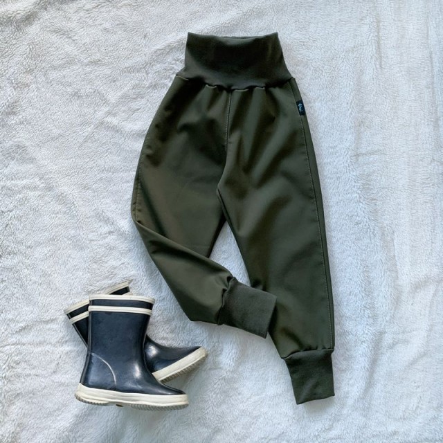 Kinder Softshell gefütterte Hose khaki