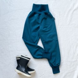 Kinder gefütterte Softshell-Hosen melierte petrol