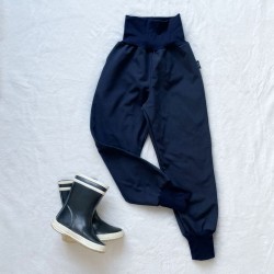 Kinder gefütterte Softshell-Hosen melierte dunkelblaue